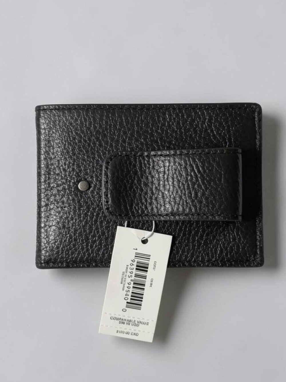 Coach Men's Card Case w/ Money Clip - Black Leather - NWT - Picture 2 of 6